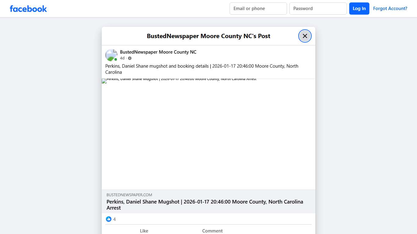 Perkins, Daniel Shane... - BustedNewspaper Moore County NC Facebook