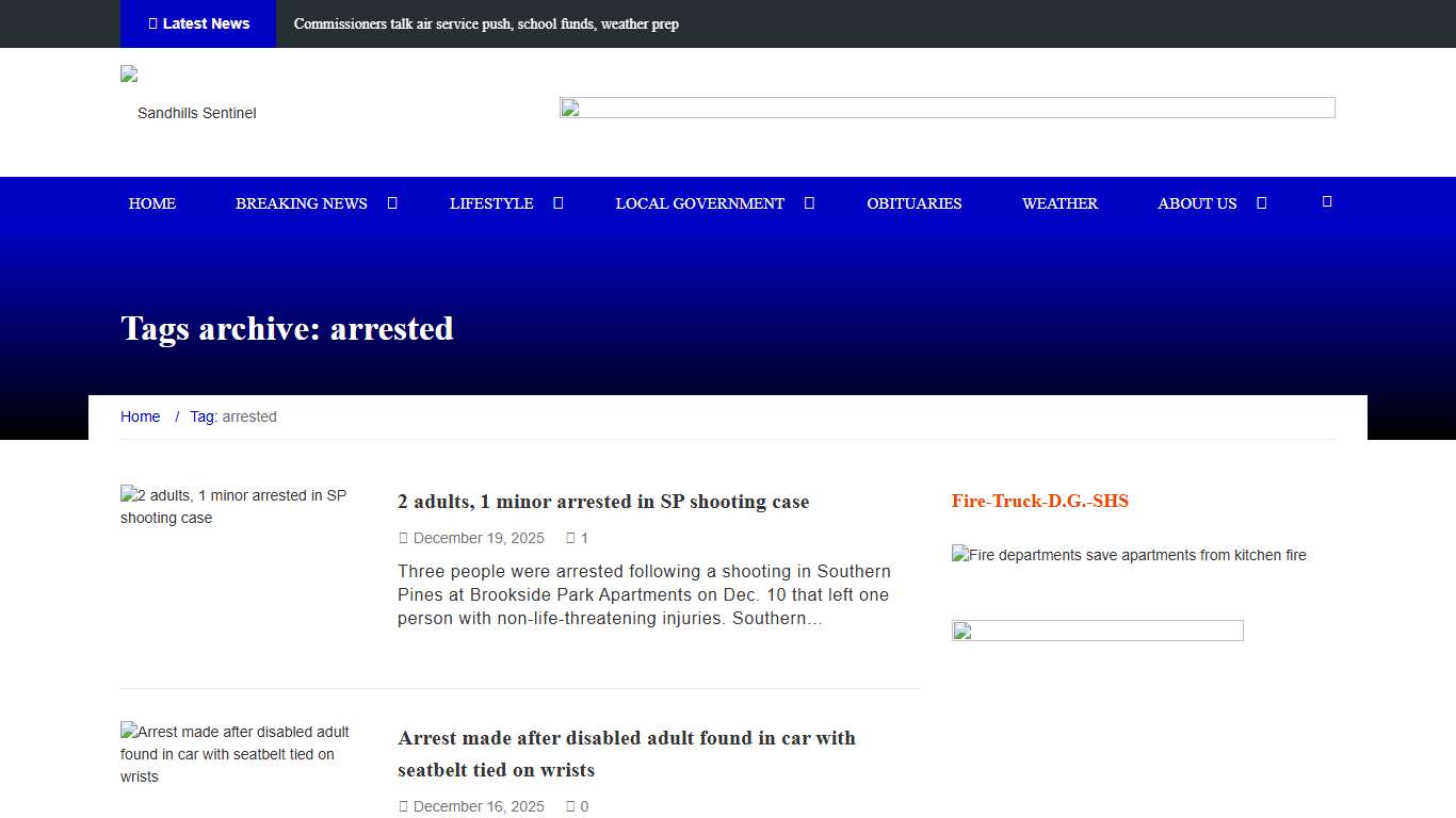 arrested Archives - Sandhills Sentinel